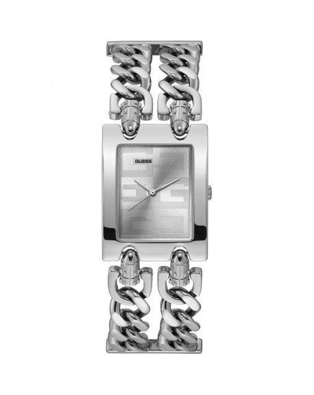 Guess MOD G Diamonds Silver Dial Silver Steel Strap Watch for Women - GW0294L1 Buy Now By Guess