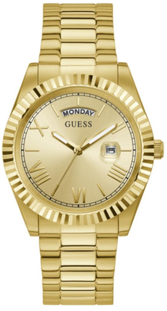 Guess Connoisseur Gold Dial Gold Steel Strap Watch for Men - GW0265G2 Buy Now By Guess