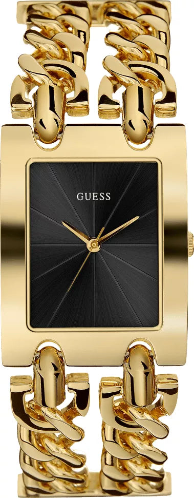 Guess Trend Multi Chain Black Dial Gold Steel Strap Watch for Women - U1117L5 Buy Now By Guess