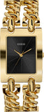 Guess Trend Multi Chain Black Dial Gold Steel Strap Watch for Women - U1117L5 Buy Now By Guess