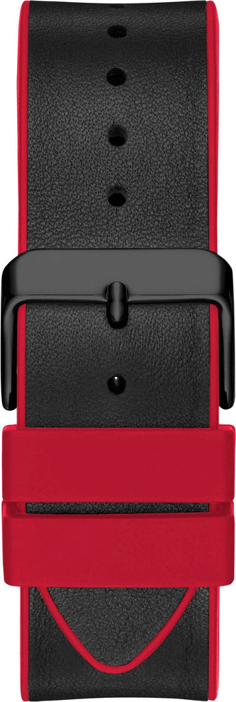 Guess Phoenix Multifunction Black Dial Black & Red Rubber Strap Watch for Men - GW0202G7 Buy Now By Guess