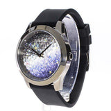 Guess Crush Crystals Silver Dial Black Rubber Strap Watch for Women - W1223L4 Buy Now By Guess