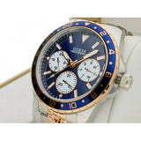 Guess Odyssey Blue Dial Two Tone Steel Strap Watch For Men - W1107G3 Buy Now By Guess