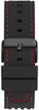 Guess Phoenix Multifunction Analog Red Dial Black Silicone Strap Watch For Men - GW0499G4 Buy Now By Guess