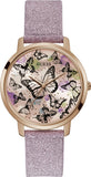 Guess Mariposa Pink Dial Pink Leather Strap Watch for Women - GW0008L2 Buy Now By Guess