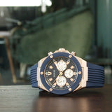 Guess Poseidon Blue Dial Blue Rubber Strap Watch for Men - GW0057G2 Buy Now By Guess