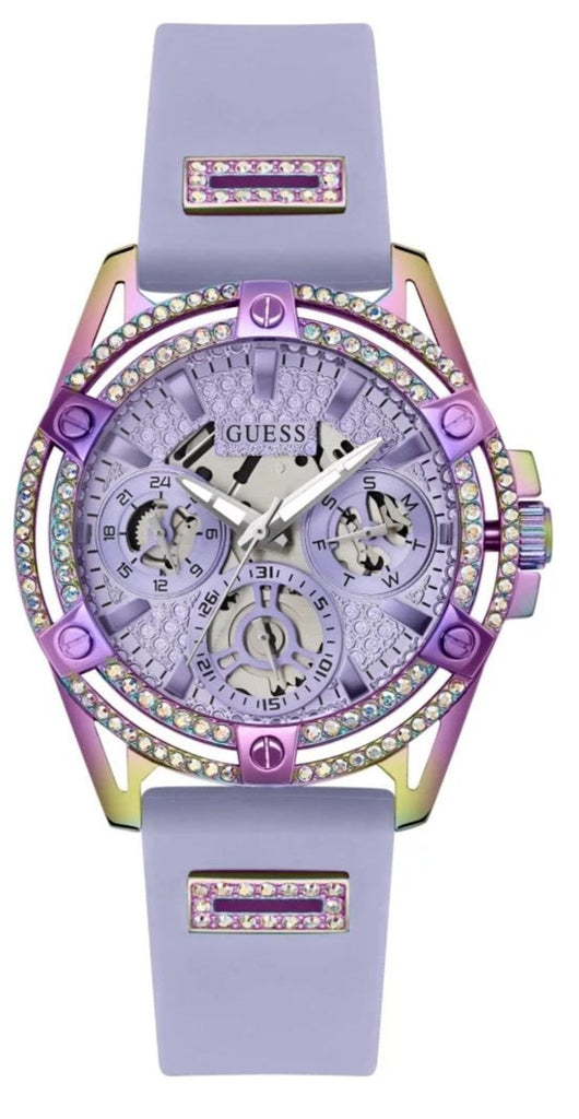Guess Queen Quartz Purple Dial Purple Silicone Strap Watch For Women - GW0536L4 Buy Now By Guess