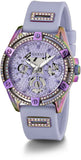 Guess Queen Quartz Purple Dial Purple Silicone Strap Watch For Women - GW0536L4 Buy Now By Guess