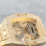 Guess Raven Diamonds Gold Dial Gold Steel Strap Watch for Women - GW0104L2 Buy Now By Guess
