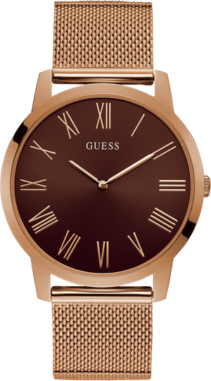 Guess Analog Brown Dial Brown Mesh Bracelet Watch for Men - GW0074G1 Buy Now By Guess