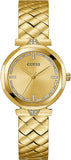 Guess Rumour Quartz Gold Dial Gold Steel Strap Watch For Women - GW0613L2 Buy Now By Guess