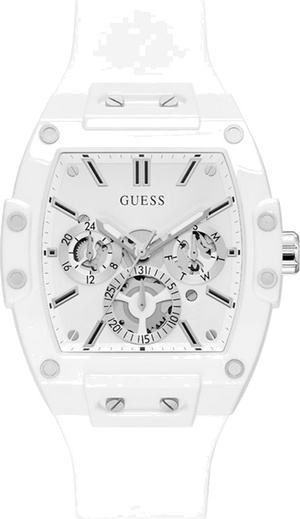 Guess Phoenix Multifunction White Dial White Rubber Strap Watch for Men - GW0203G2 Buy Now By Guess