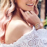 Guess Sparkling Chronograph Crystals Pink Dial Pink Silicone Strap Watch For Women - GW0032L4 Buy Now By Guess