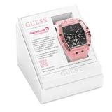 Guess Sporting Black Dial Pink Rubber Strap Watch for Men - GW0032G1 Buy Now By Guess