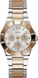 Guess Sunray Multifunction Crystals Silver Dial Two Tone Steel Strap Watch For Women - GW0616L3 Buy Now By Guess