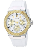 Guess Zena Analog White Dial White Rubber Strap Watch For Women - W1094L1 Buy Now By Guess