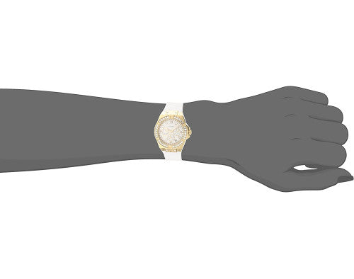 Guess Venus Diamonds White Dial White Rubber Strap Watch for Women - GW0118L5 Buy Now By Guess