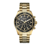 Guess Chaser Chronograph Black Dial Gold Steel Strap Watch for Men - W0170G2 Buy Now By Guess