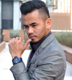 Guess Rigor Multifunction Black Dial Blue Steel Strap Watch for Men - W0218G4 Buy Now By Guess