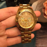 Guess BFF Multifunction Gold Dial Gold Steel Strap Watch for Men - W0231L2 Buy Now By Guess