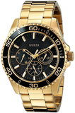 Guess BFF Multifunction Black Dial Gold Steel Strap Watch for Women - W0231L3 Buy Now By Guess