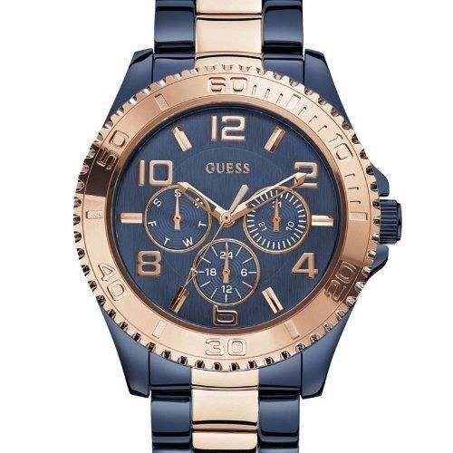 Guess BFF Multifunction Blue Dial Two Tone Steel Strap Watch for Women - W0231L6 Buy Now By Guess