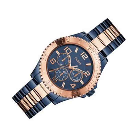 Guess BFF Multifunction Blue Dial Two Tone Steel Strap Watch for Women - W0231L6 Buy Now By Guess