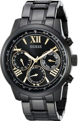 Guess Classic Multi-Function Black Dial Black Steel Strap Watch For Women - W0330L15 Buy Now By Guess