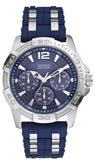 Guess Oasis Multifunction Blue Dial Two Tone Steel Strap Watch for Men- W0366G2 Buy Now By Guess