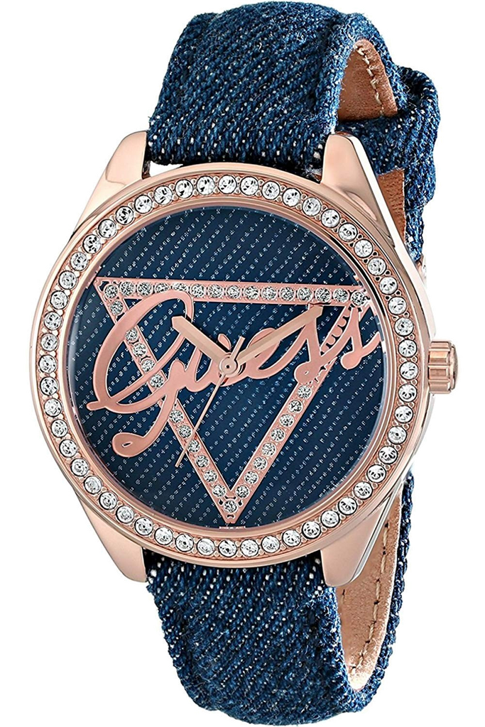 Guess Little Flirt Quartz Blue Dial Blue Leather Strap Watch For Women - W0456L6 Buy Now By Guess
