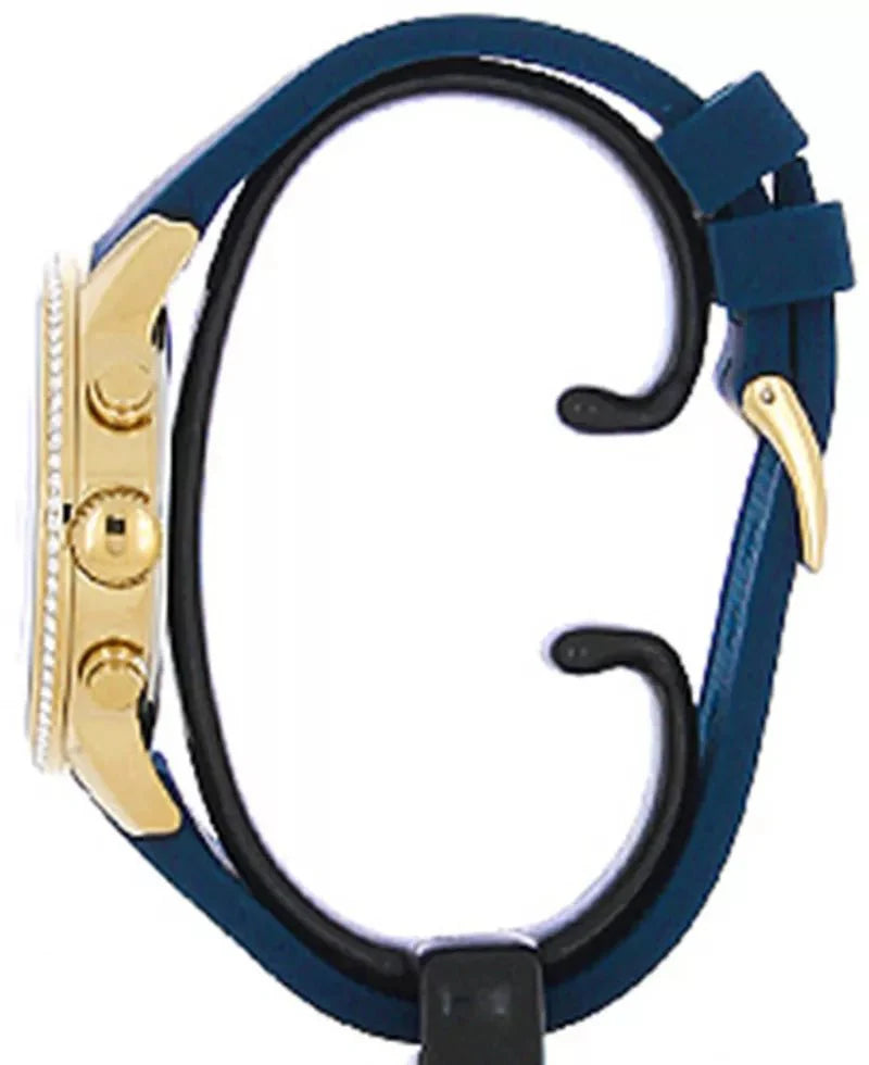 Guess Sunrise Blue Dial with Diamonds Blue Rubber Strap Watch For Women - W0616L2 Buy Now By Guess