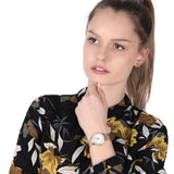 Guess Chelsea Crystals Mother of Pearl White Dial Gold Mesh Bracelet Watch For Women - W0647L7 Buy Now By Guess