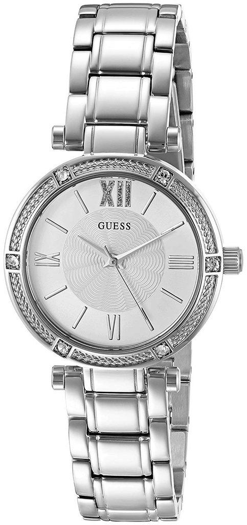 Guess Park Ave White Dial Silver Steel Strap Watch for Women - W0767L1 Buy Now By Guess