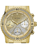Guess Confetti Diamonds Silver Dial Gold Steel Strap Watch for Women - W0774L5 Buy Now By Guess