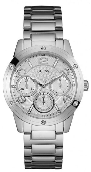 Guess Confetti Silver Dial Silver Steel Strap Watch for Women - W0778L1 Buy Now By Guess