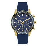 Guess Fuel Chronograph Blue Dial Blue Rubber Strap Watch for Men - W0802G2 Buy Now By Guess