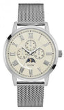 Guess Delancy White Dial Silver Mesh Bracelet Watch for Men - W0871G4 Buy Now By Guess