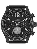 Guess Fleet Chronograph Black Dial Black Rubber Strap Watch for Men - W0971G1 Buy Now By Guess