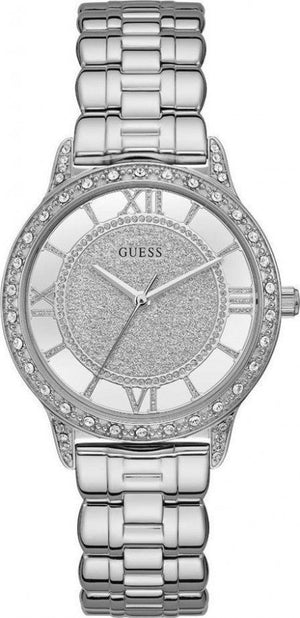 Guess Ethereal Diamonds Silver Dial Silver Steel Strap Watch for Women - W1013L1 Buy Now By Guess