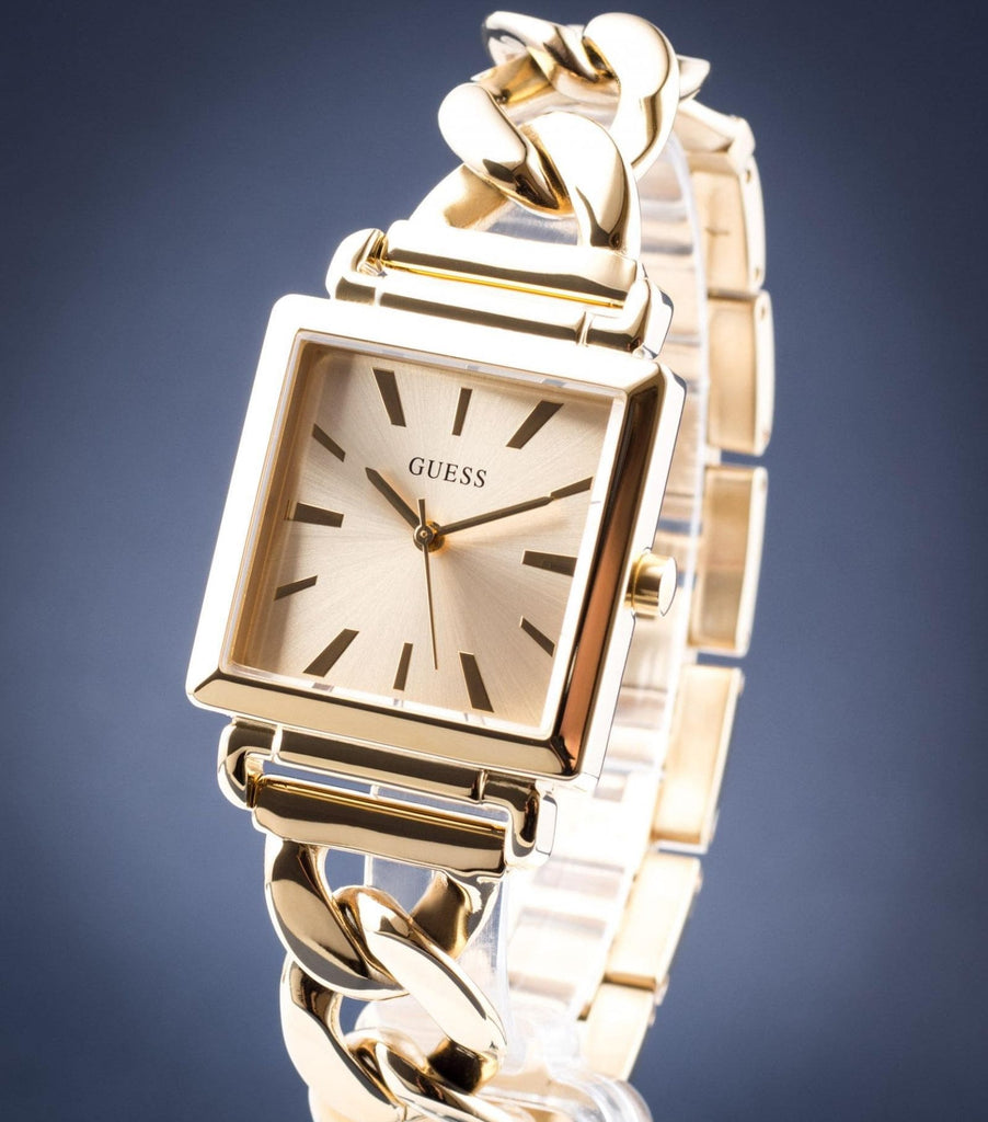 Guess Vanity Gold Dial Gold Steel Strap Watch for Women - W1029L2 Buy Now By Guess
