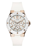 Guess Overdrive Analog White Dial White Rubber Strap Watch for Women - W10614L2 Buy Now By Guess