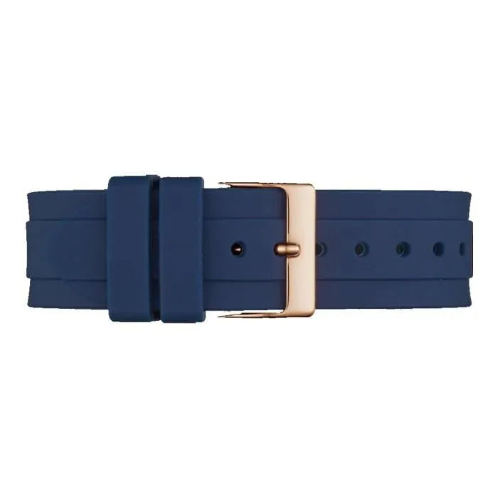 Guess Confetti Diamonds Gold Dial Blue Rubber Strap Watch For Women - W1098L6 Buy Now By Guess