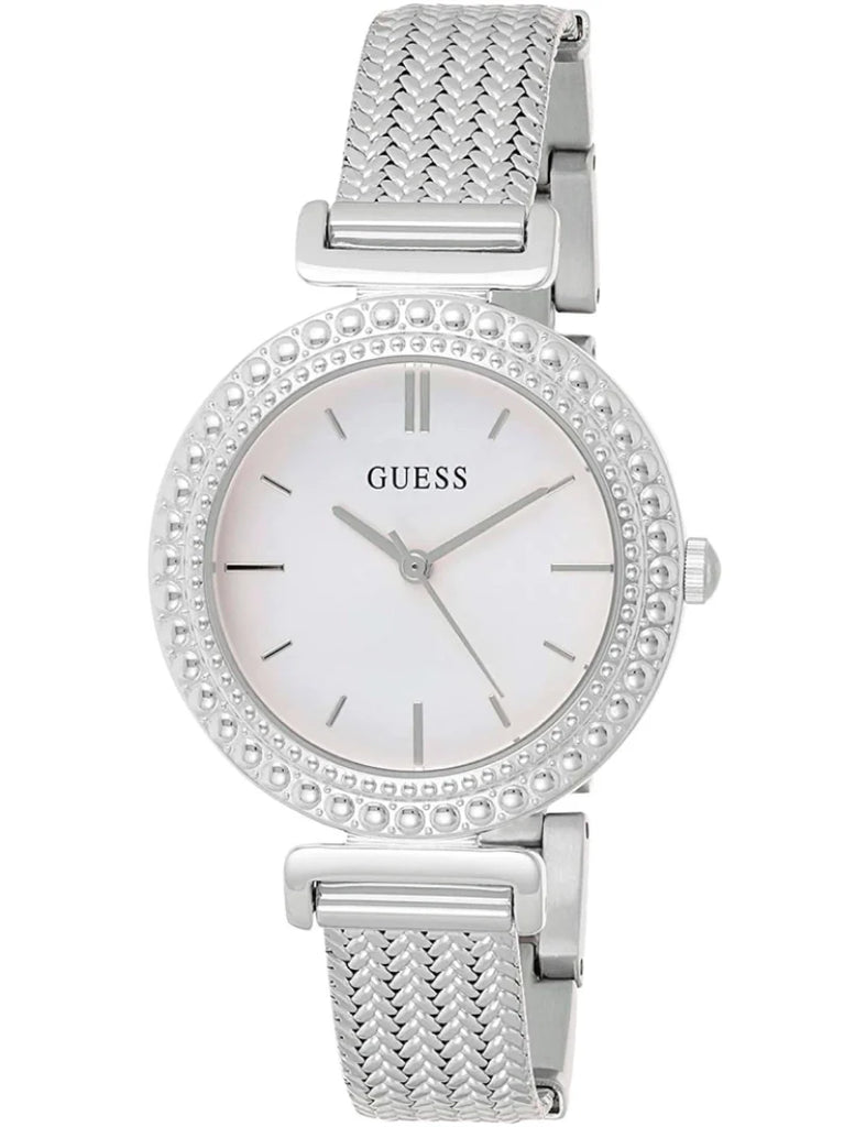 Guess Quartz Silver Dial Silver Mesh Bracelet Watch For Women - W1152L1 Buy Now By Guess