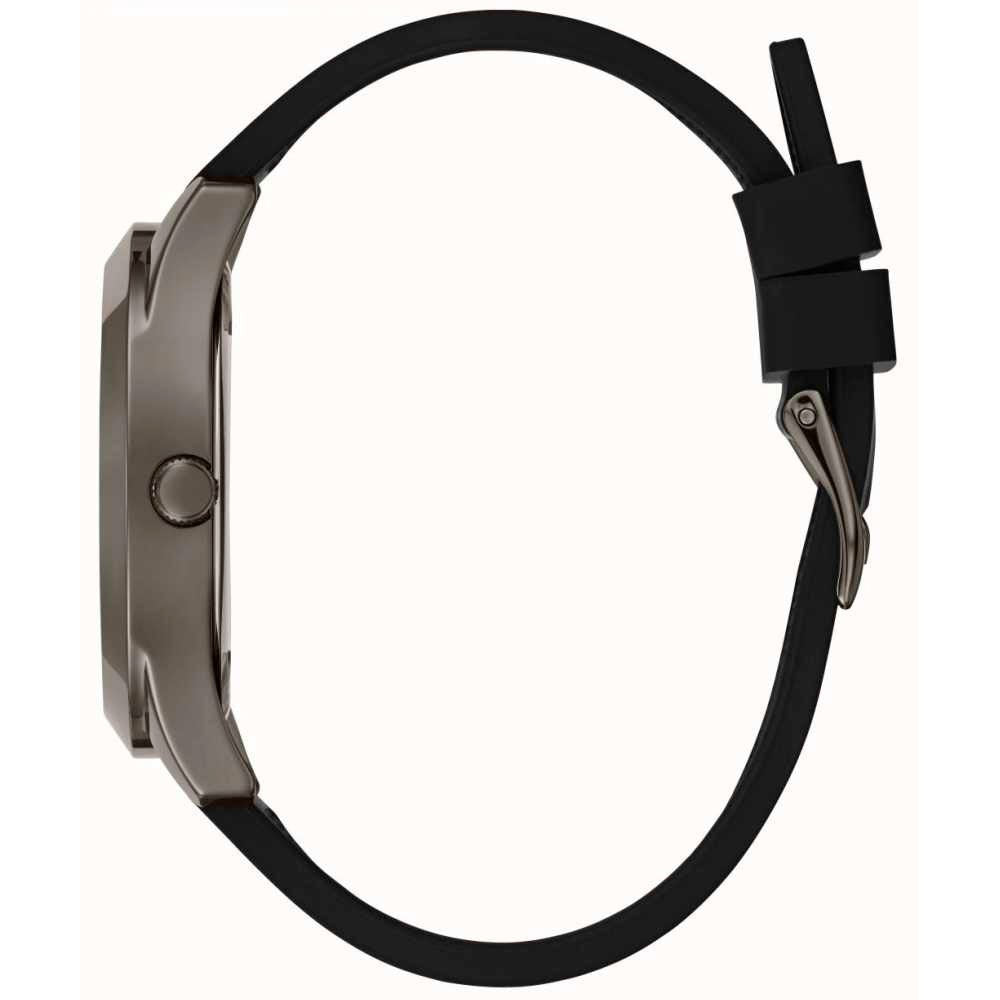 Guess Crush Crystals Silver Dial Black Rubber Strap Watch for Women - W1223L4 Buy Now By Guess