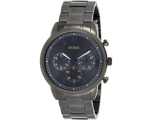 Guess Hendrix Chronograph Gunmetal Dial Gunmetal Steel Strap Watch for Men - W1309G3 Buy Now By Guess