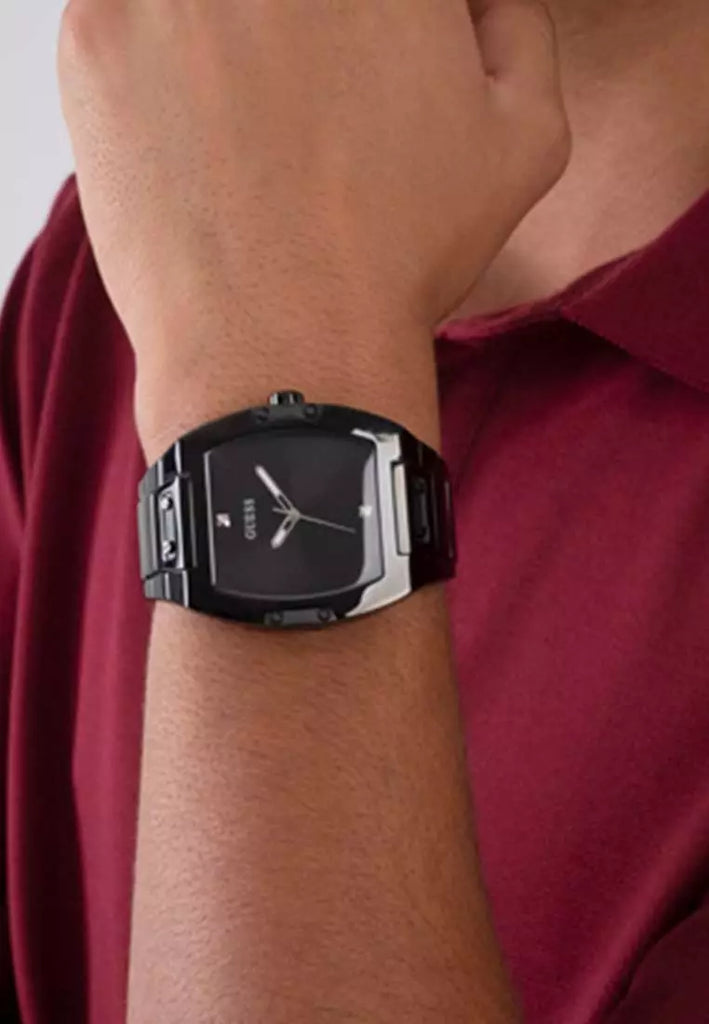 Guess Trend Black Dial Black Steel Strap Watch for Men - GW0387G3 Buy Now By Guess