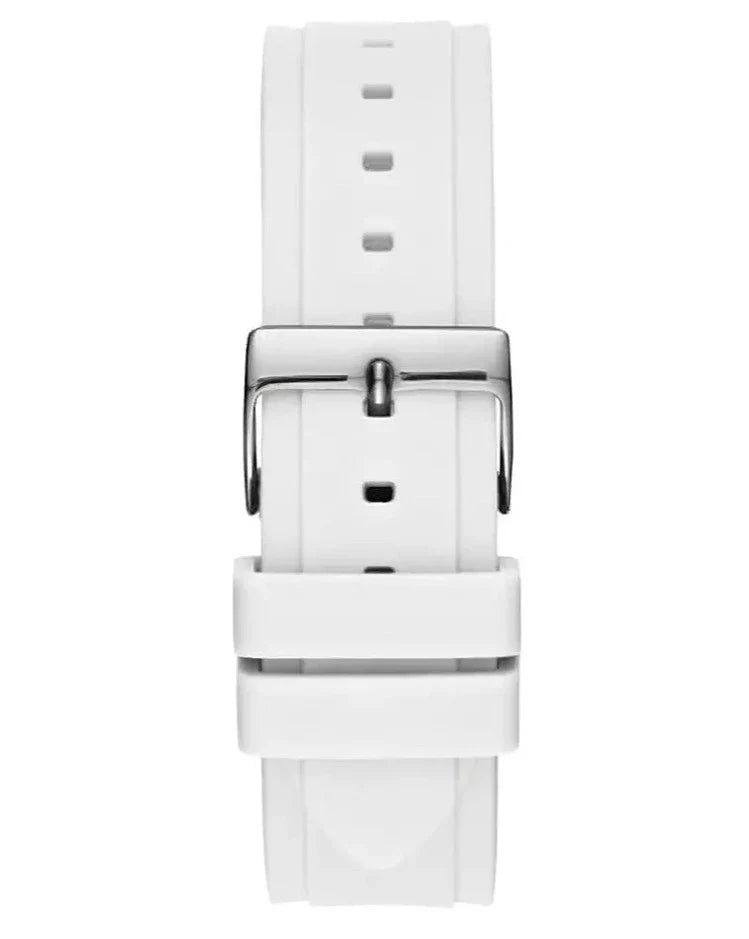 Guess Zena Analog White Dial White Rubber Strap Watch For Women - W1094L1 Buy Now By Guess