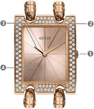 Guess Mod Heavy Metal Diamonds Rose Gold Dial Rose Gold Steel Strap Watch for Women - W0072L3 Buy Now By Guess