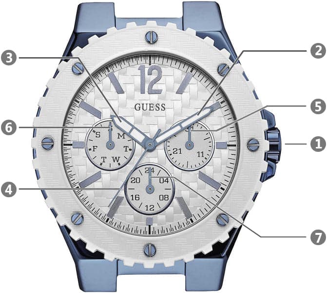 Guess Overdrive Chronograph White Dial White Rubber Strap Watch for Women - W0149L6 Buy Now By Guess