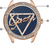 Guess Little Flirt Quartz Blue Dial Blue Leather Strap Watch For Women - W0456L6 Buy Now By Guess